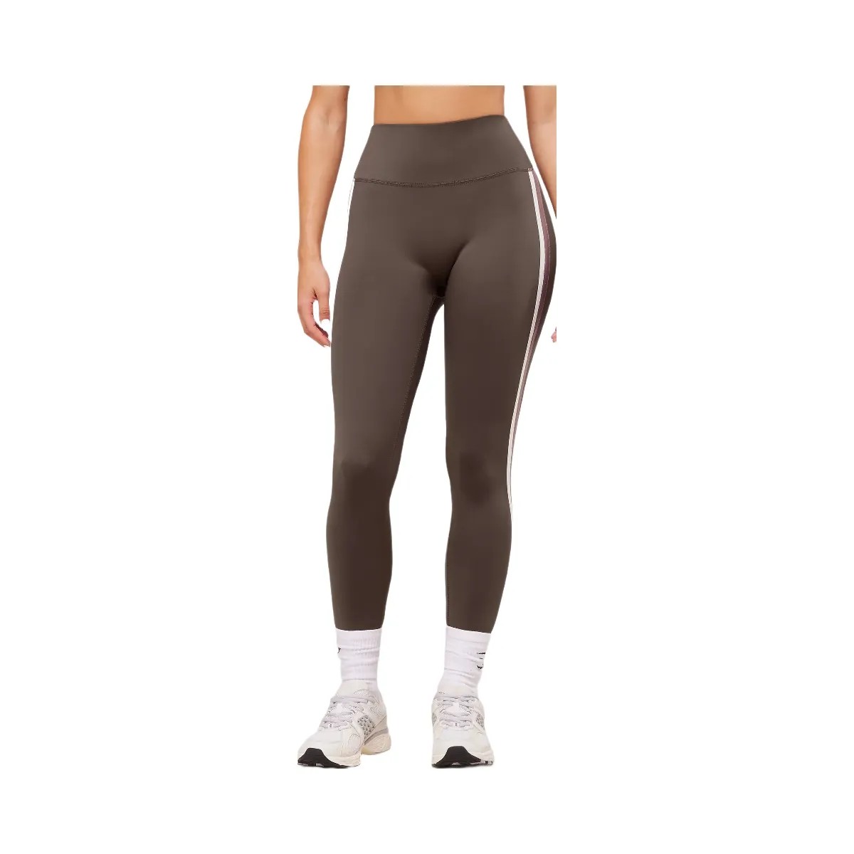 Gymshark Piping Legging - Walnut Brown/Chestnut Pink/Soft White - HypeFly India View 1