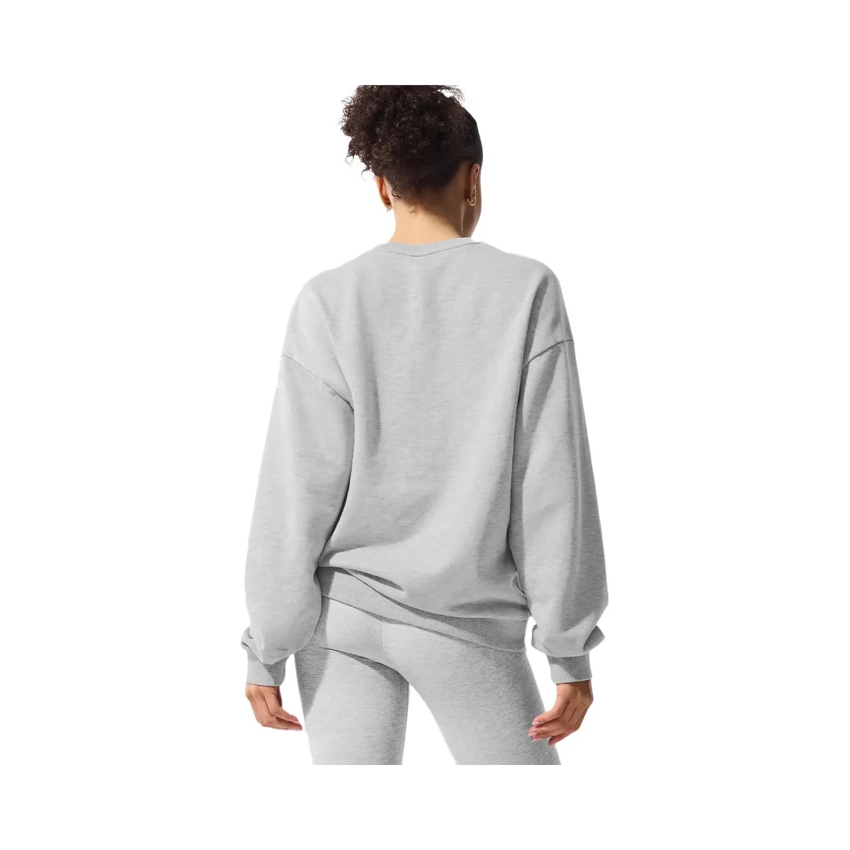 Alo Women's Chill Crew Neck Pullover - Athletic Heather Grey - HypeFly India View 2