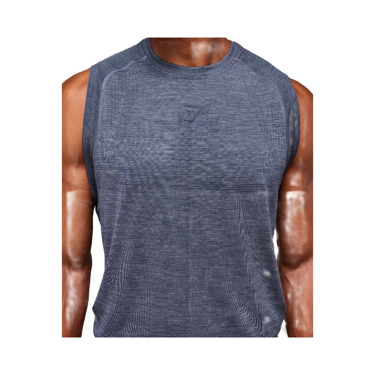 Gymshark Versatile Seamless Tank - Iron Blue/Navy - HypeFly India View 4