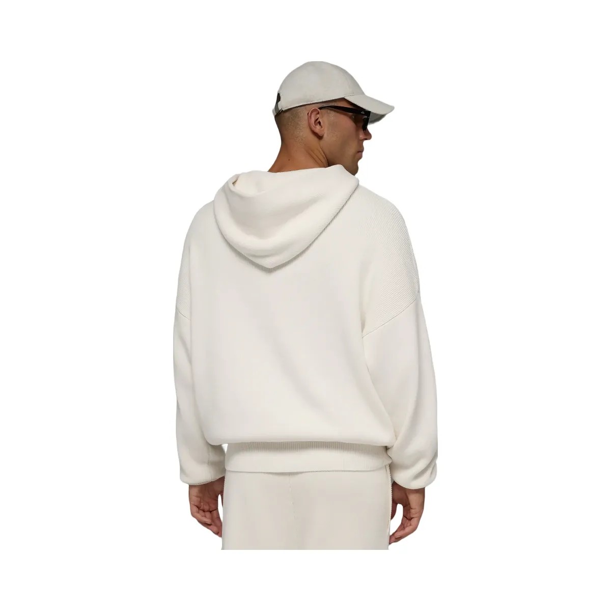 Alo Men's Scholar Hooded Sweater - Ivory - HypeFly India View 4