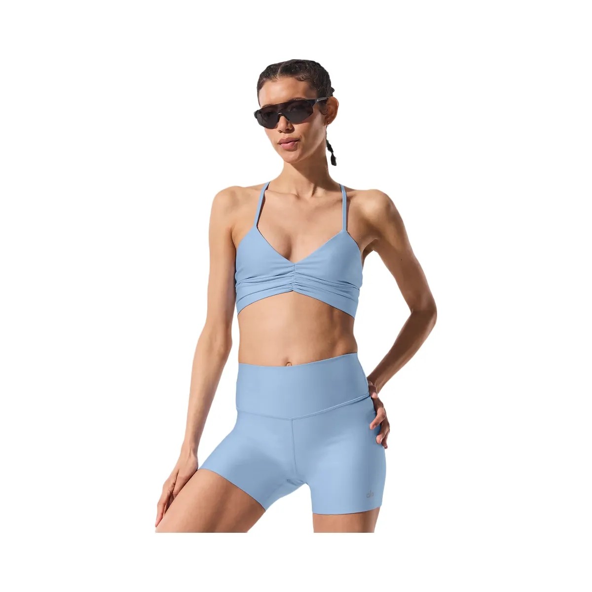 Alo Women's 5" Airlift Energy Short - Seashell Blue - HypeFly India View 5