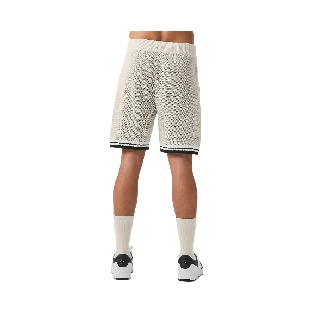 Alo Men's 7" Sports Club Sweater Knit Basketball Short - Bone - HypeFly India View 4