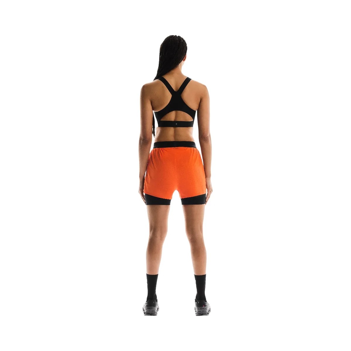 On Performance Bra Aop Cinder | Black - HypeFly India View 3