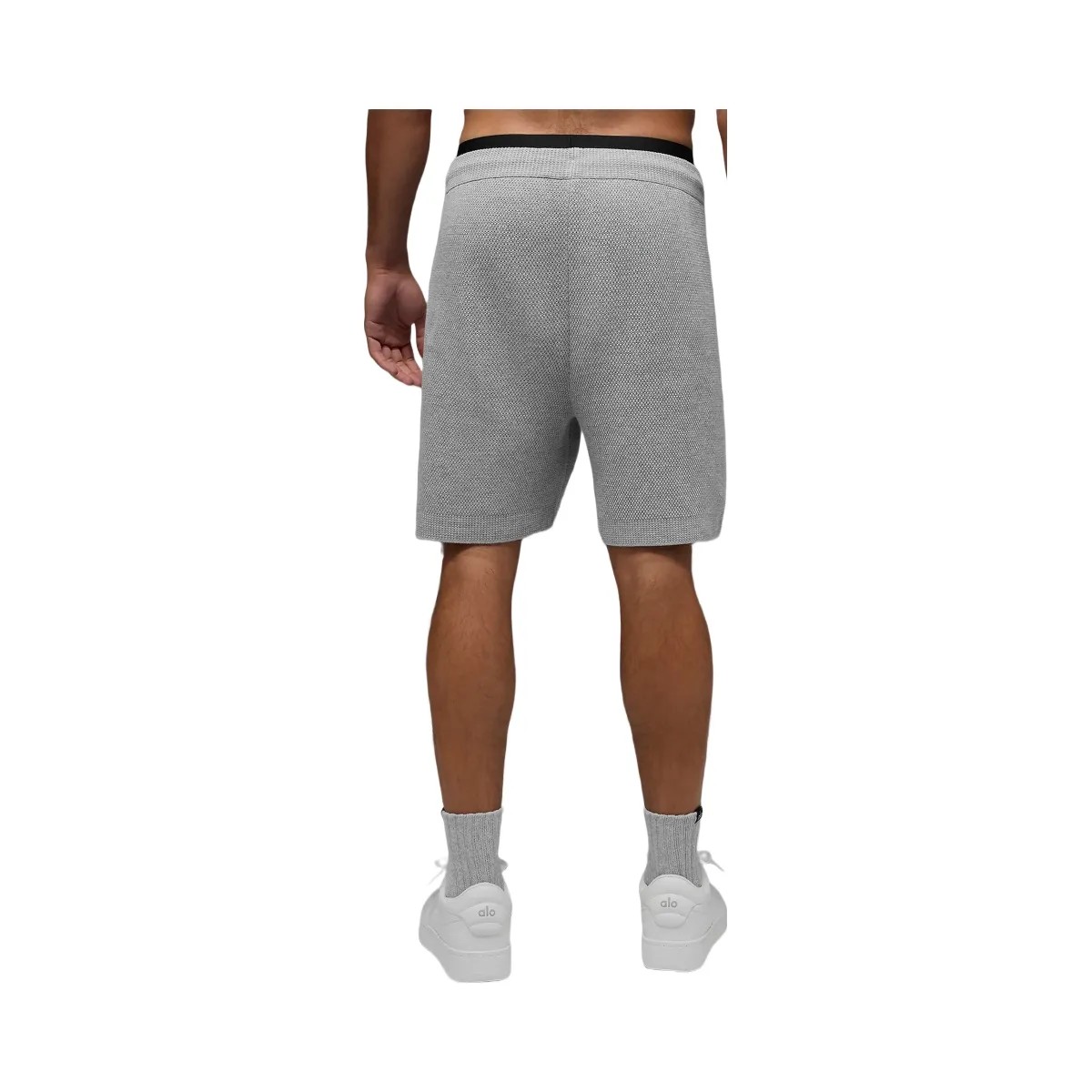 Alo Men's 7" Sports Club Sweater Knit Short - Athletic Heather Grey - HypeFly India View 5