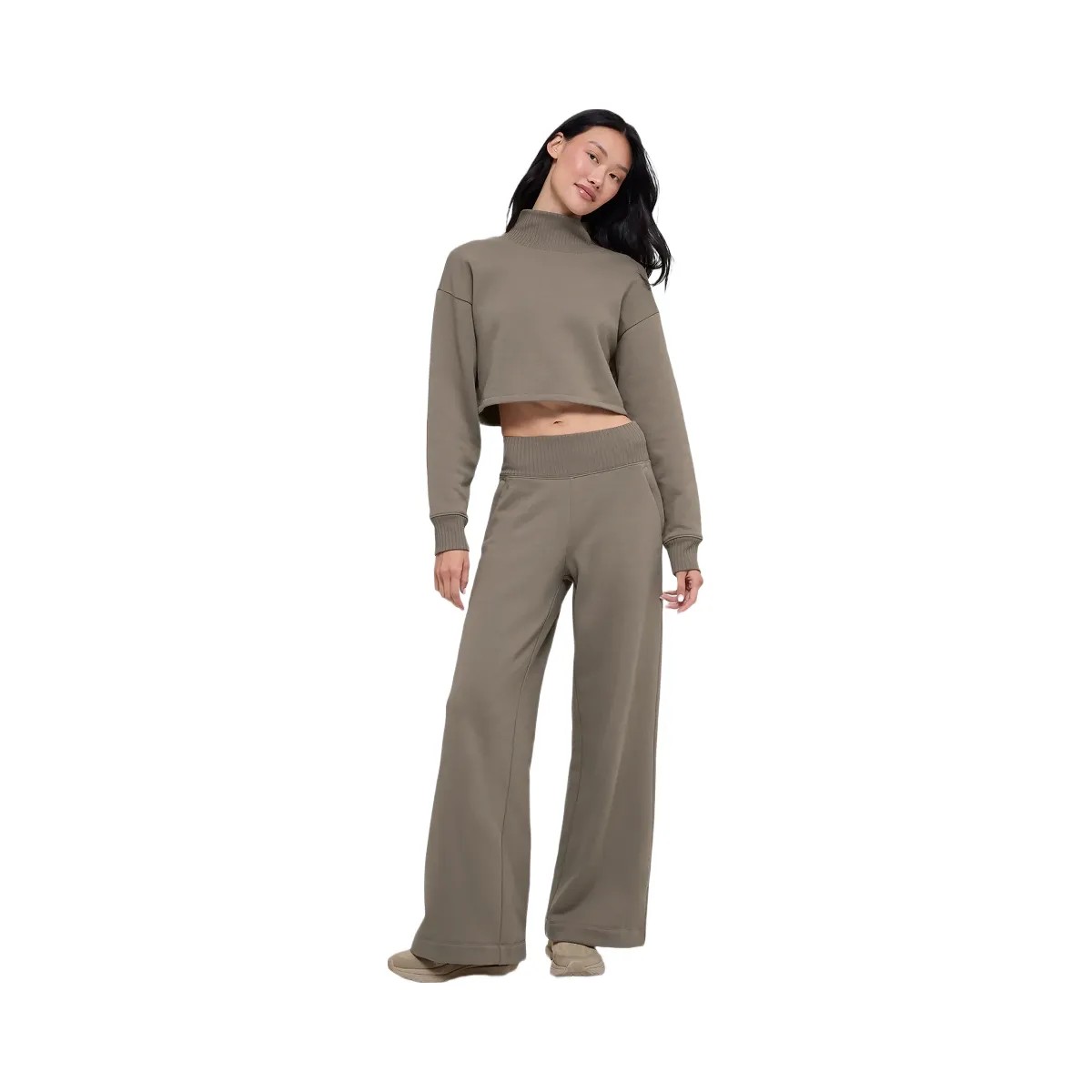 Alo Women's Cropped Serenity Coverup - Light Cocoa - HypeFly India View 4