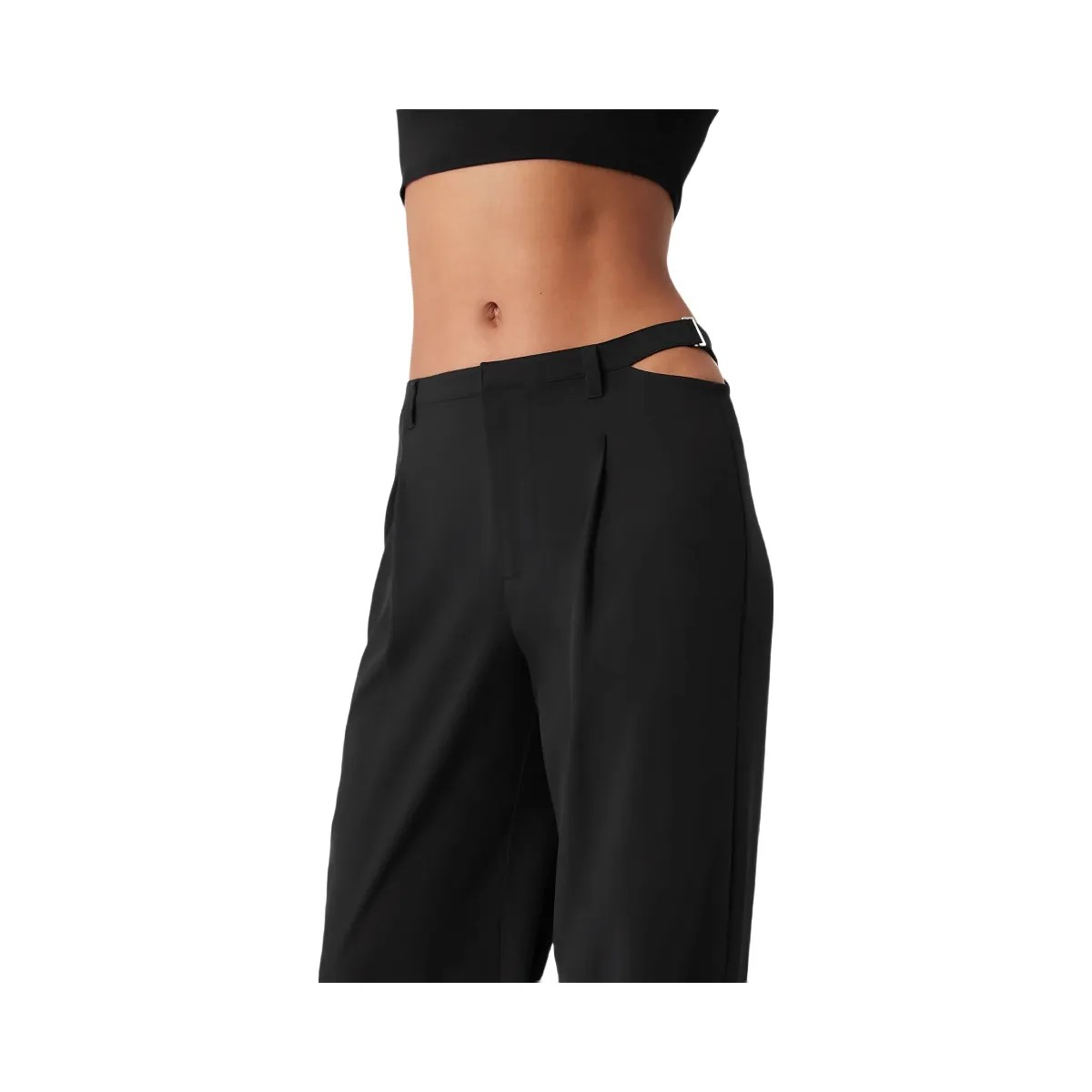Alo Women's Mid-Rise Showdown Trouser - Black - HypeFly India View 2