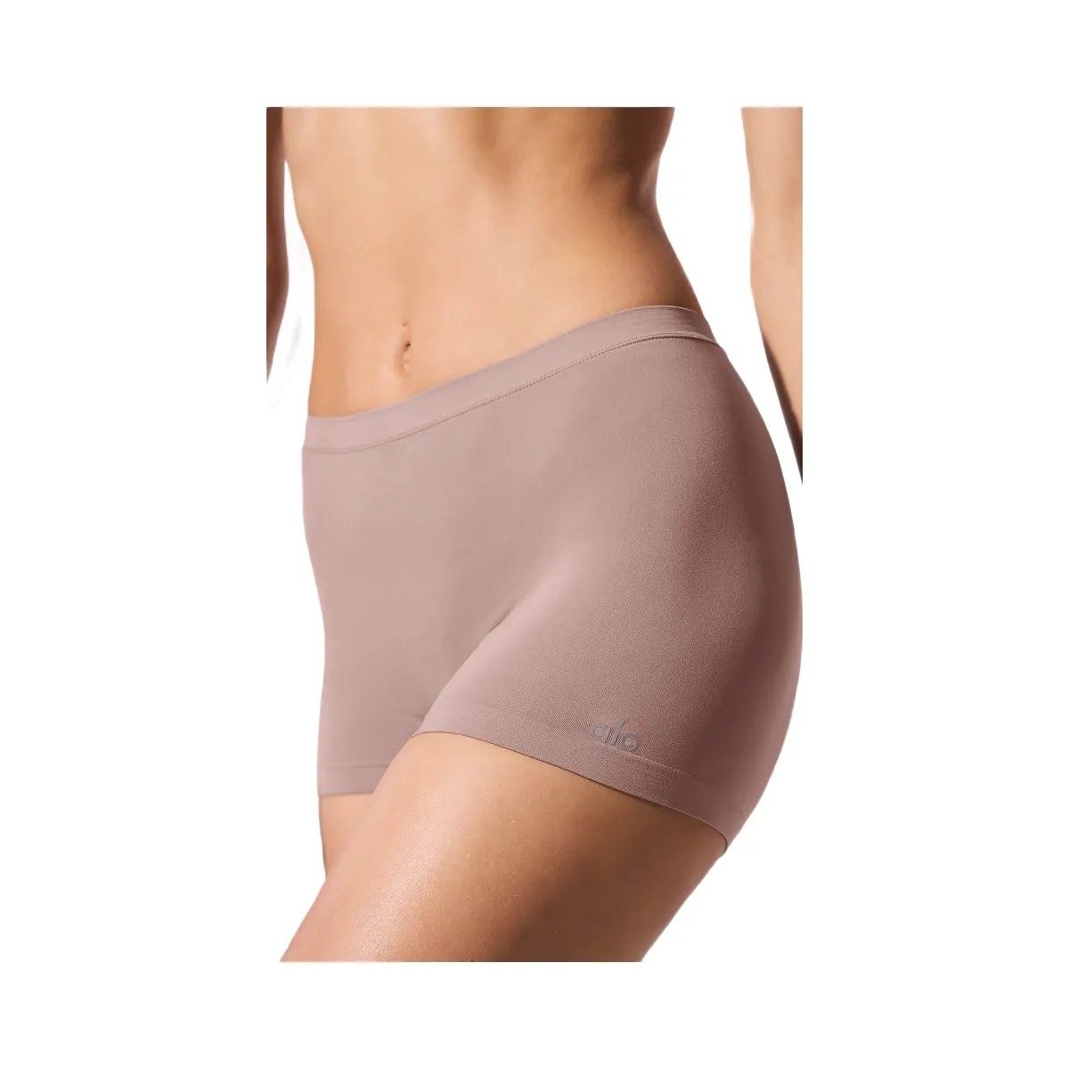 Alo Women's Sheer Glow Boyshort - Taupe - HypeFly India View 2