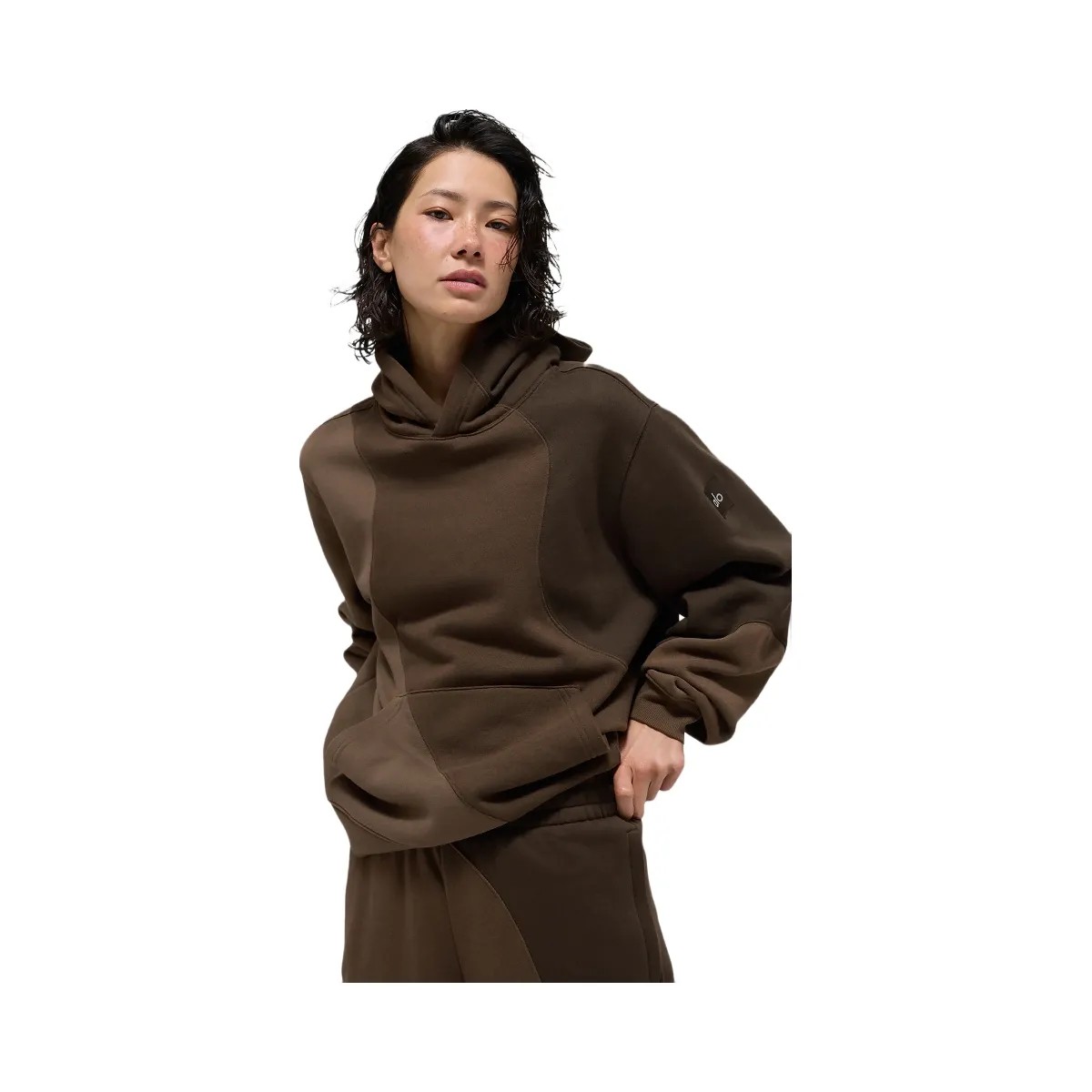 Alo Women's Make Waves Hoodie - Espresso Tonal - HypeFly India View 1
