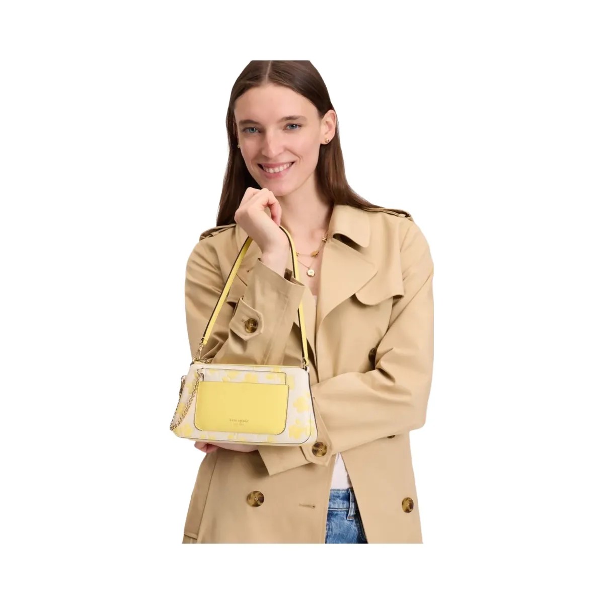 Kate Spade Ava Spring Pansies Pochette Yuzu Jam Multi - HypeFly India View 2
