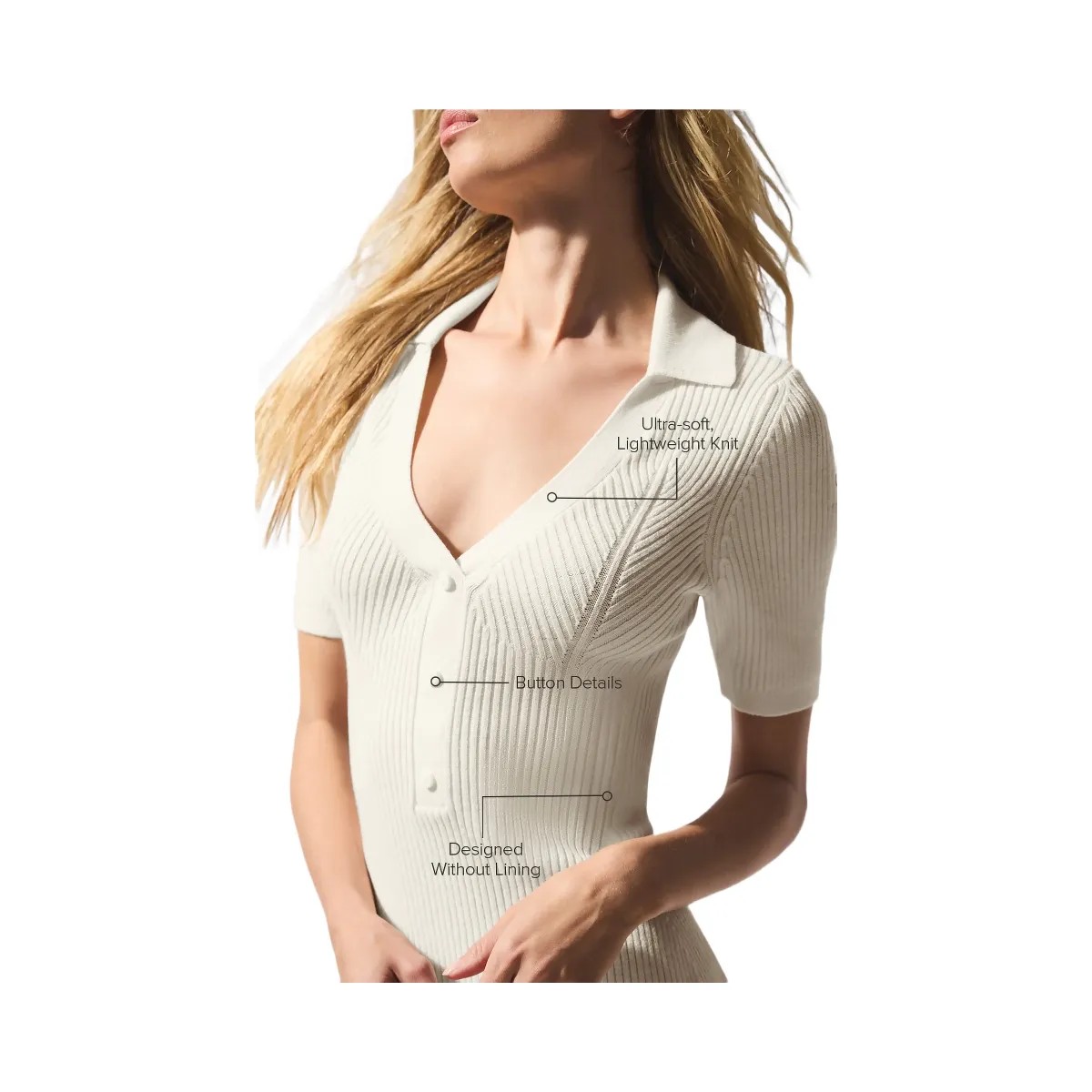 Alo Women's Supernatural Sweater Dress - Ivory - HypeFly India View 2