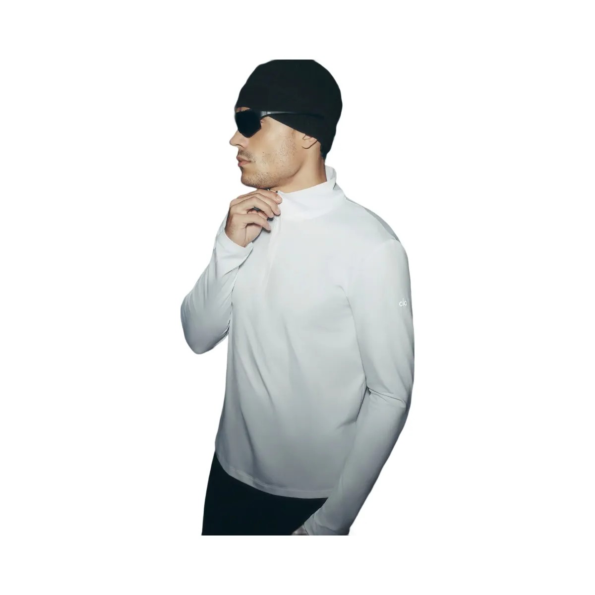 Alo Men's Conquer 1/4 Zip Reform Long Sleeve - White - HypeFly India View 6