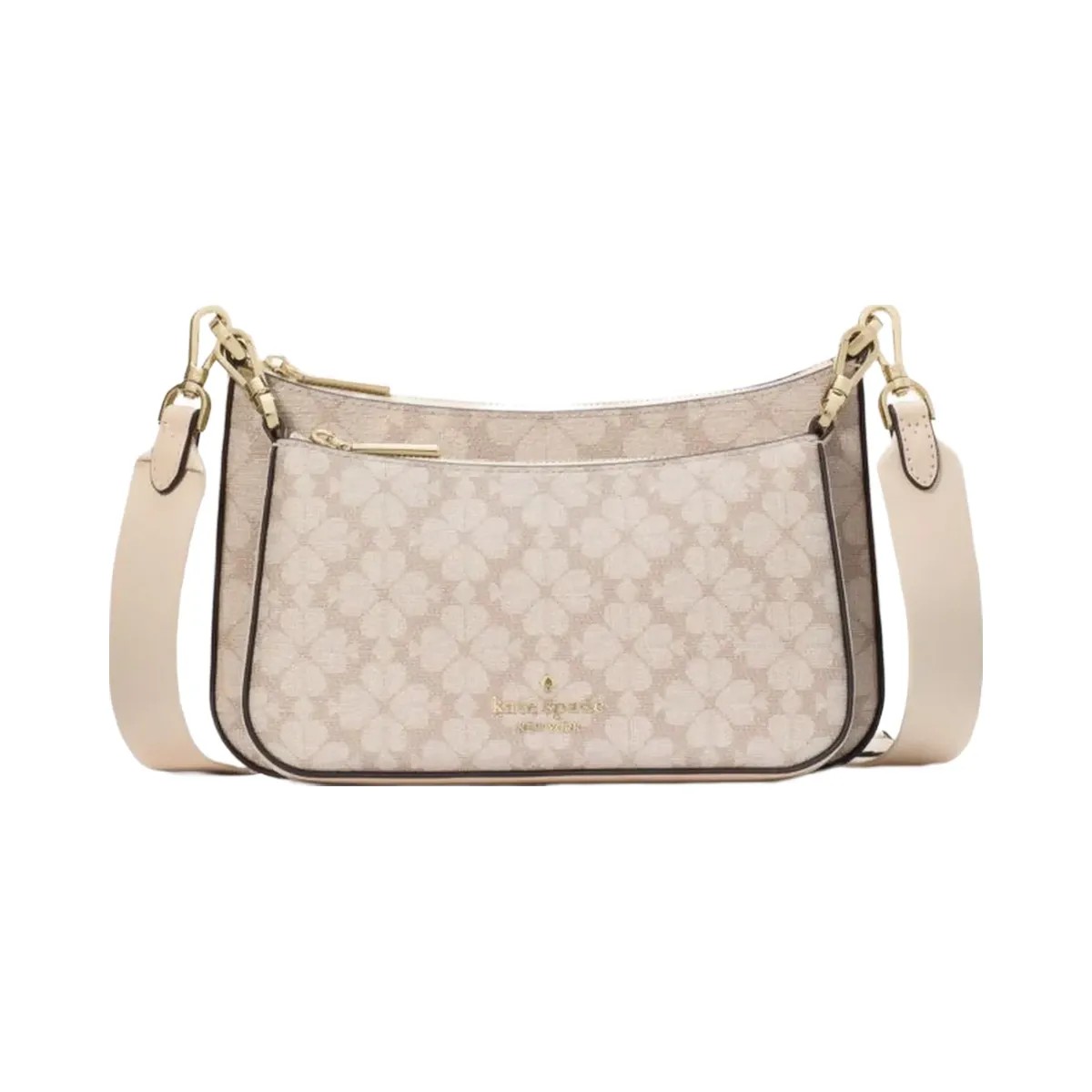 Kate Spade Flower Small Crossbody Dark Beige Multi - HypeFly India View 1