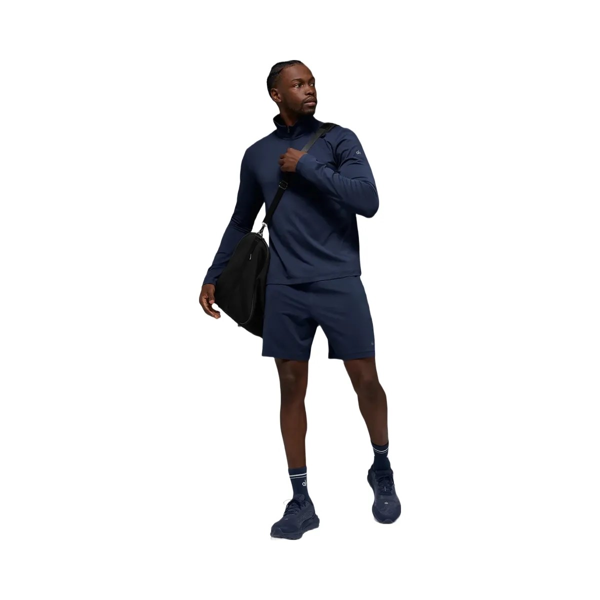 Alo Men's 7" Conquer React Performance Short - Navy - HypeFly India View 5