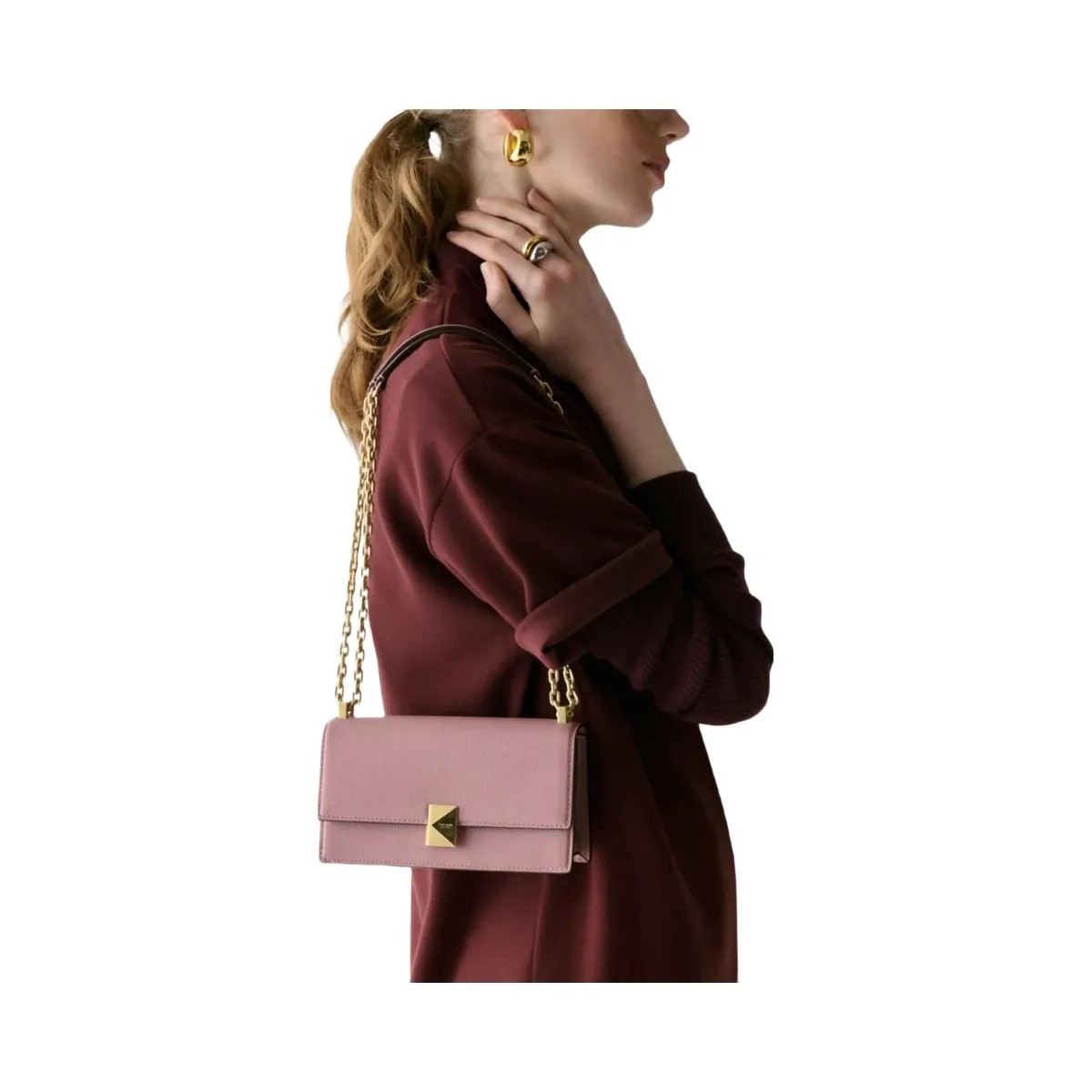 Kate Spade Deco Mini Flap Chain Crossbody Dusk Rose - HypeFly India View 2