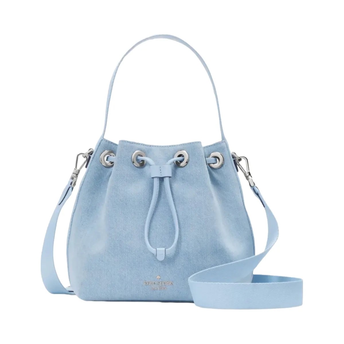 Kate Spade Kip Denim Bucket Bag Blue Multicolor - HypeFly India View 1