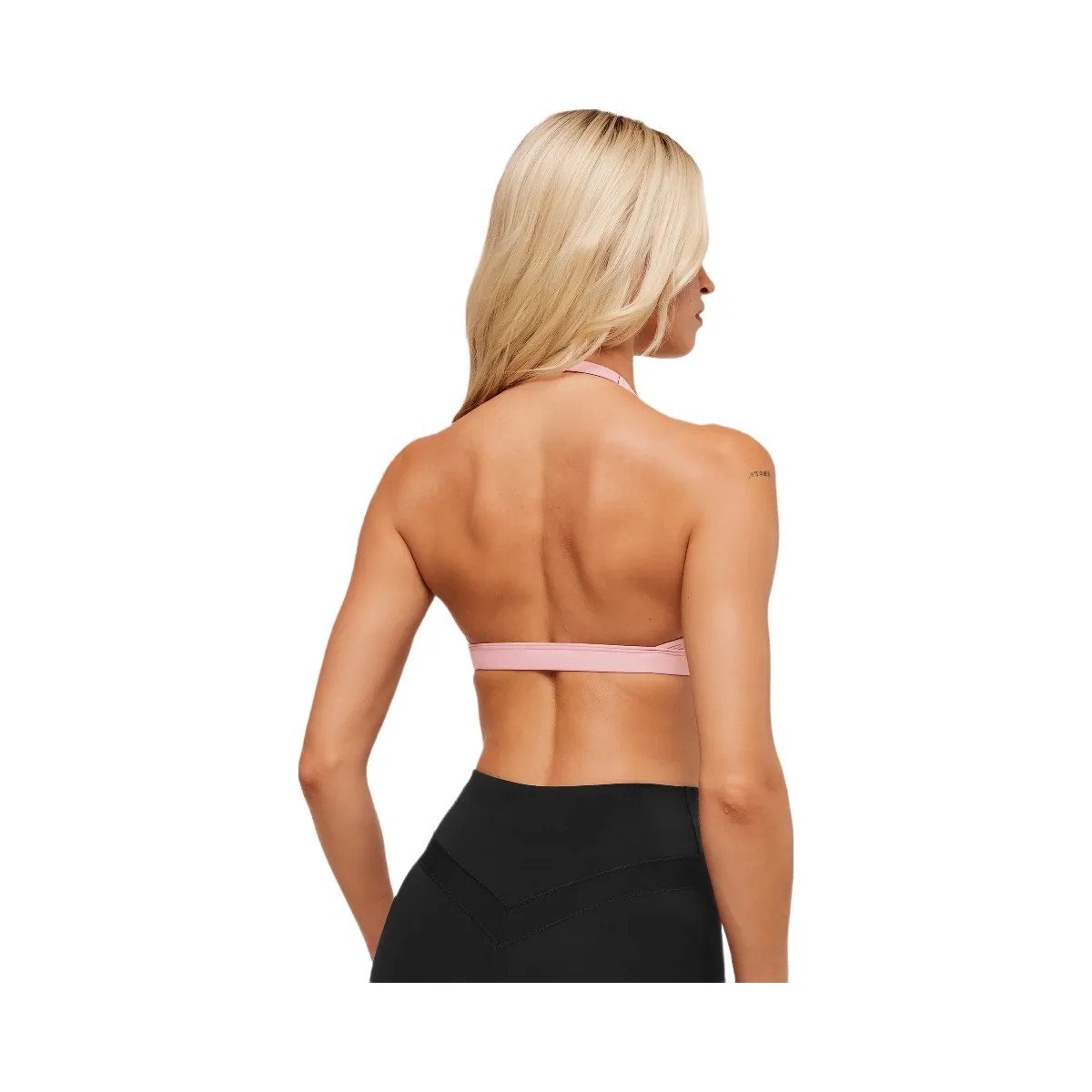Gymshark Minimal Halterneck Sports Bra - Cloud Pink - HypeFly India View 2