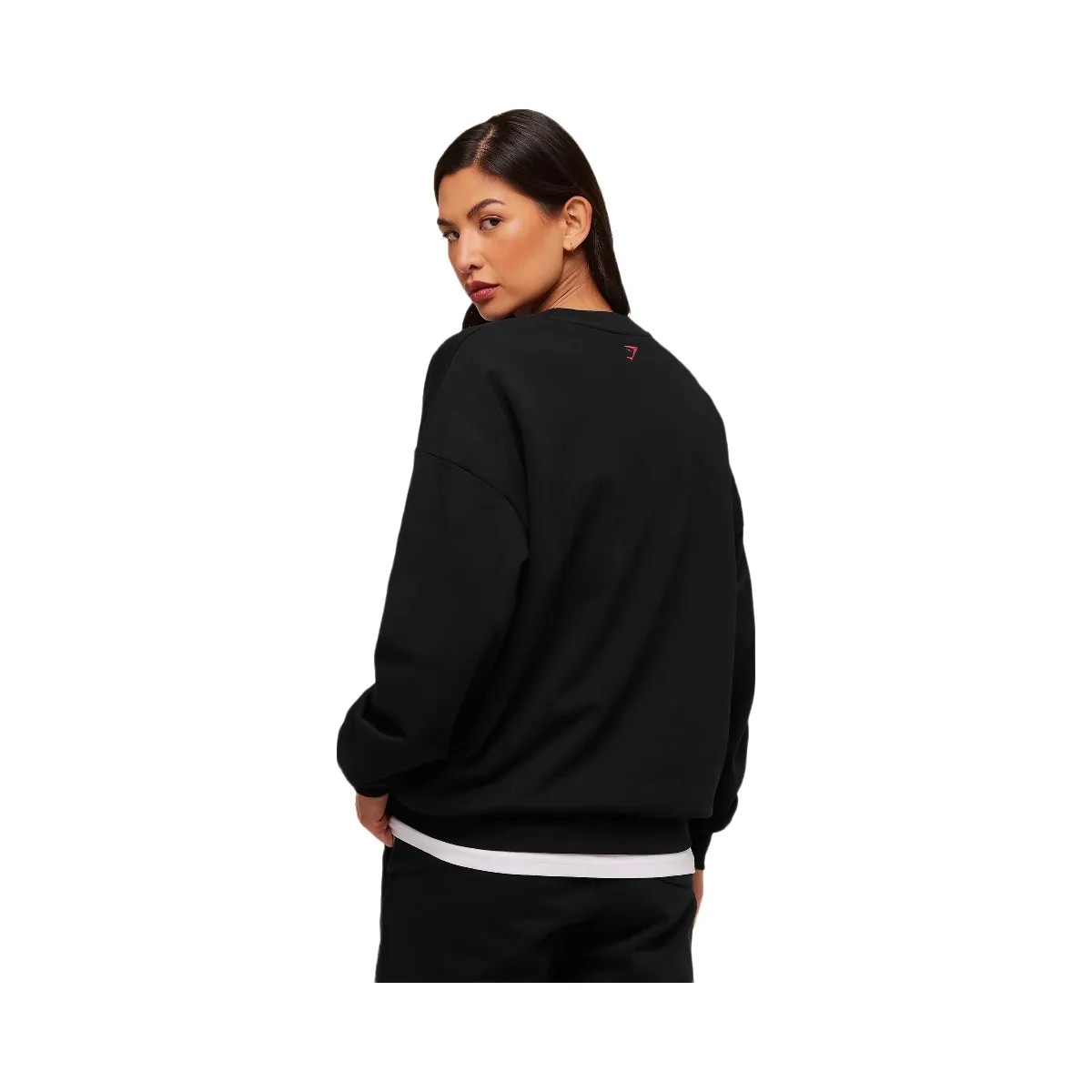 Gymshark Collegiate Graphic Crew Neck Pullover - Black - HypeFly India View 2