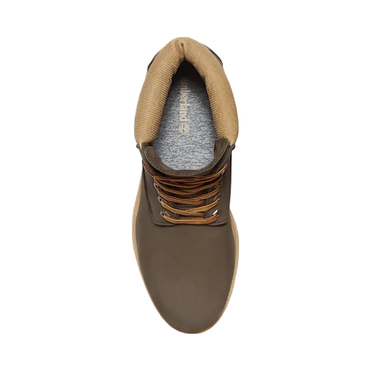 Timberland Premium 6-Inch Waterproof Boot Dark Brown Nubuck/Olive Men'S - HypeFly India View 2