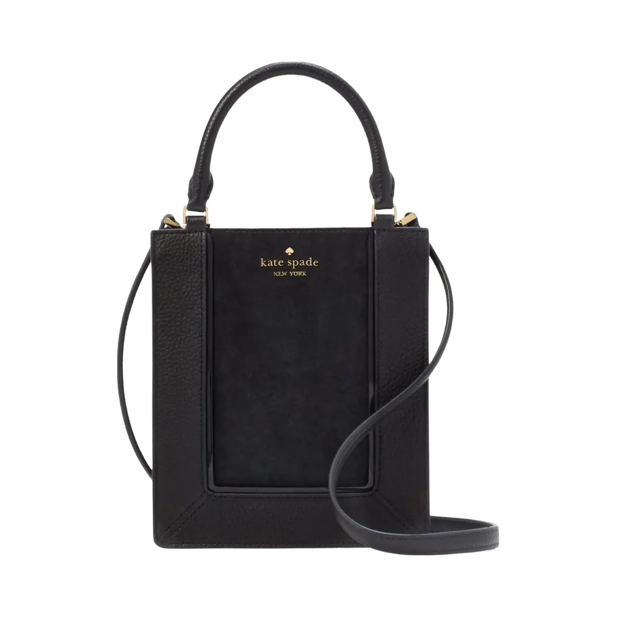 Kate Spade Lena Suede Mini Tote Black Multi - HypeFly India View 1