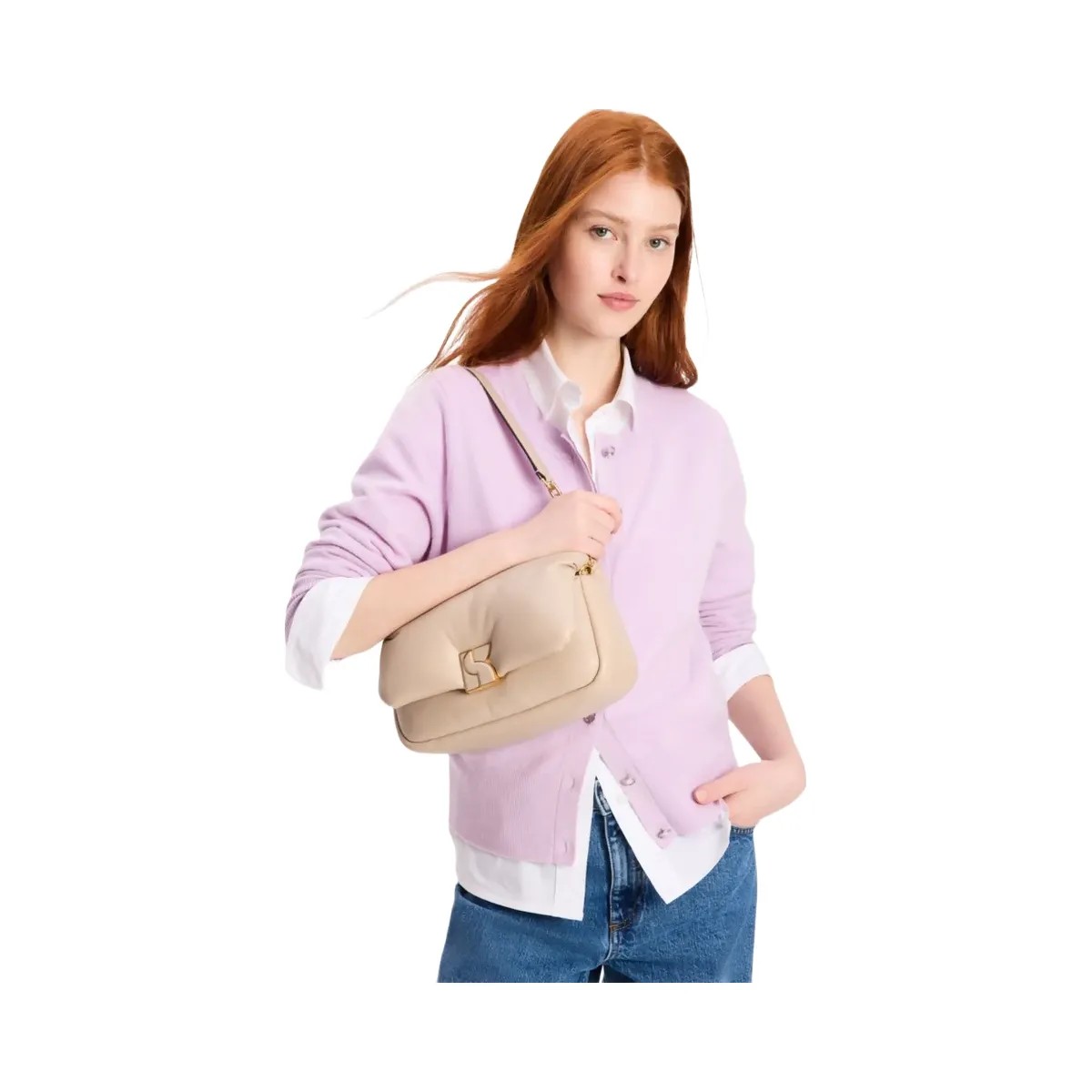 Kate Spade Dakota Puffy Leather Crossbody Feather - HypeFly India View 2