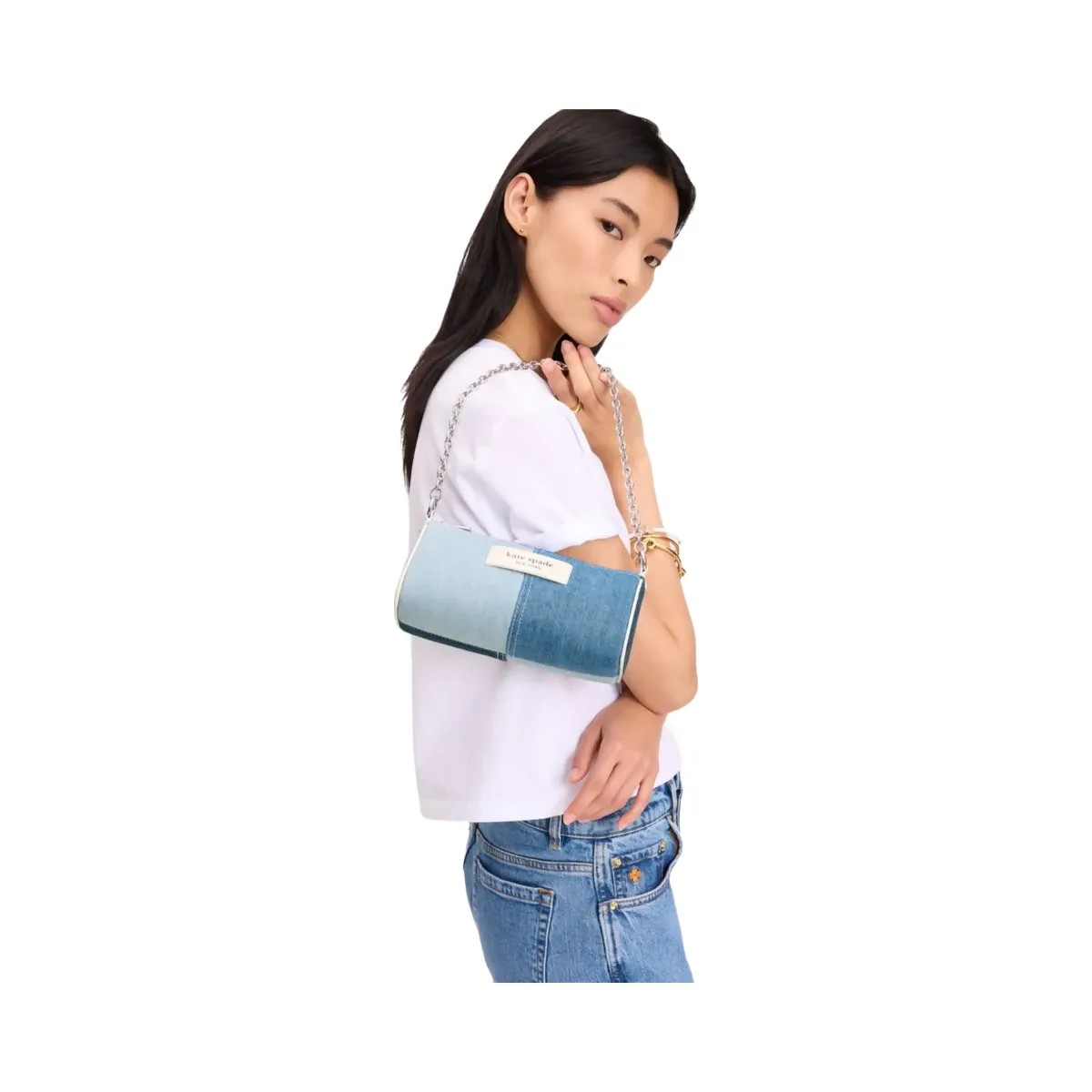 Kate Spade Label Pochette Blue Multi - HypeFly India View 2