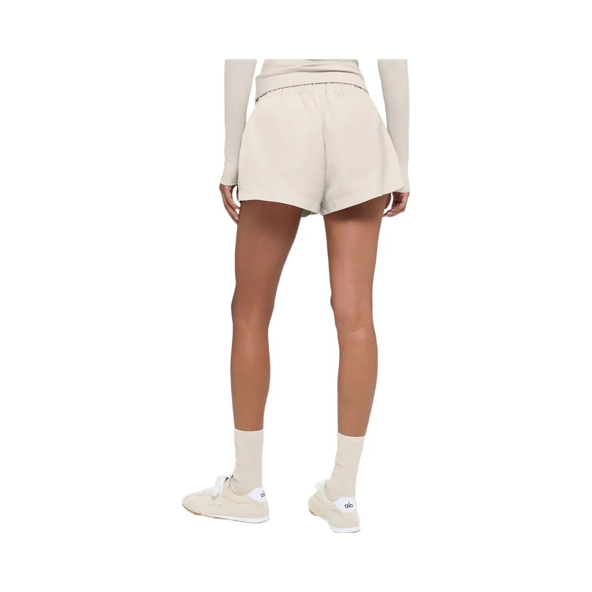 Alo Women's High-Waist Socialite Short - Bone - HypeFly India View 3