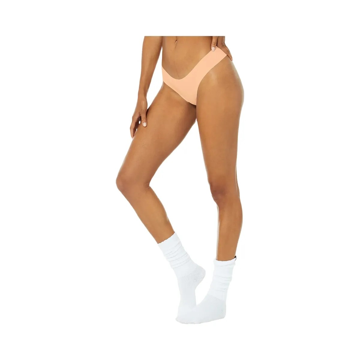Alo Women's Airbrush Invisible Cheeky - Champagne - HypeFly India View 2