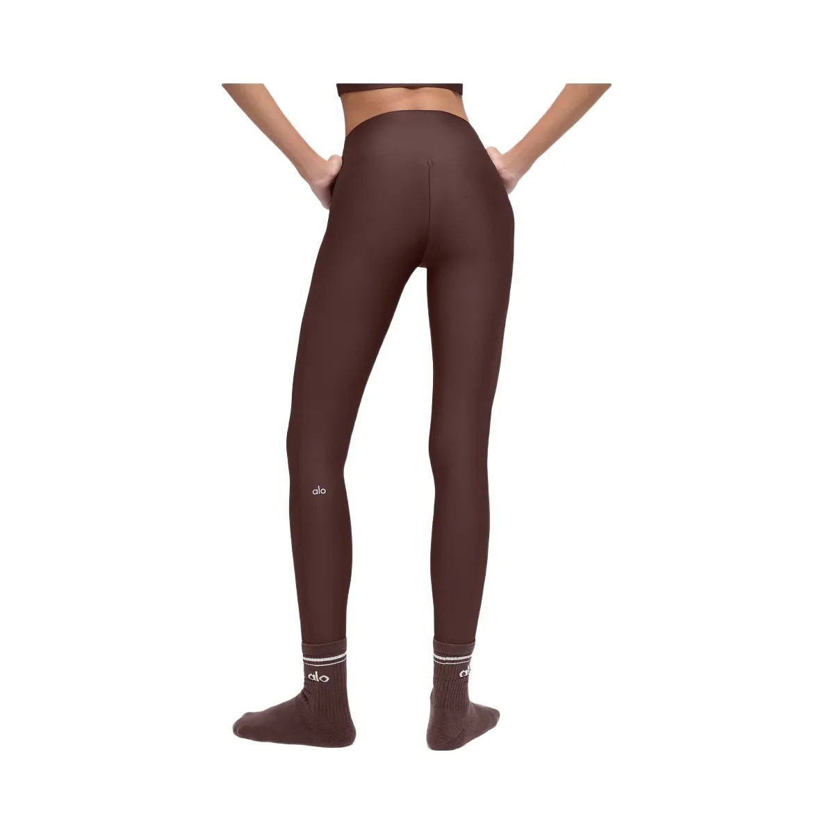 Alo Women's Airlift High-Waist Sleek Legging - Brownstone - HypeFly India View 3