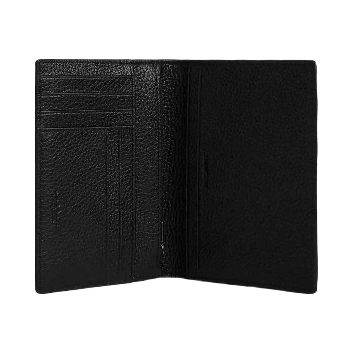 Coach Passport Card Case Pebbled Leather-Gunmetal-Black - HypeFly India View 2