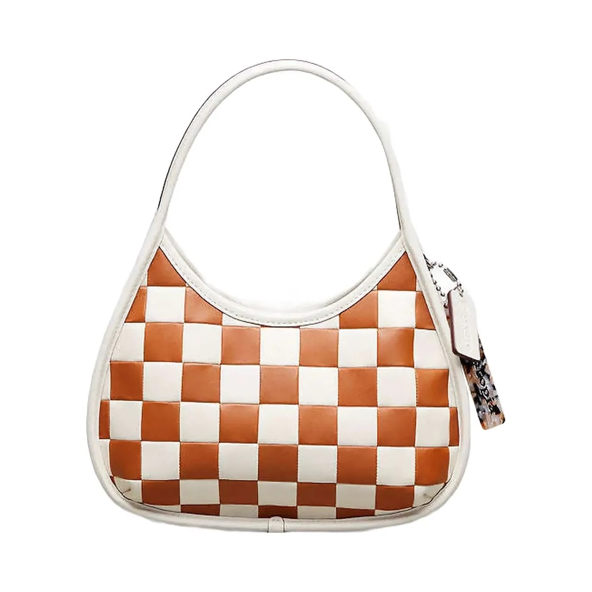 Coach Ergo Bag In Checkerboard Upcrafted Leather Burnished Amber-Chalk - HypeFly India View 1