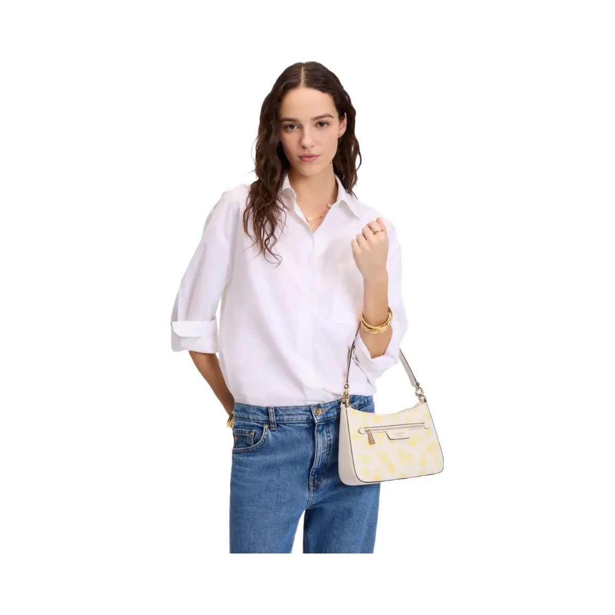 Kate Spade Hudson Spring Pansies Convertible Crossbody Yuzu Jam Multi - HypeFly India View 3