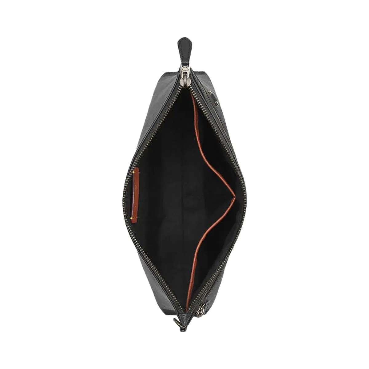 Coach Carry All Pouch In Signature Canvas Signature Canvas-Gunmetal-Charcoal-Black - HypeFly India View 3