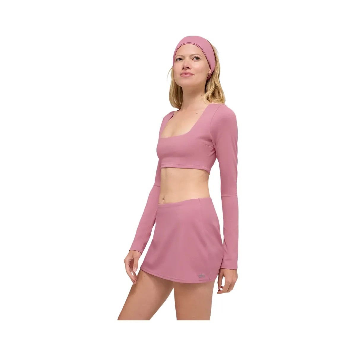 Alo Women's ALO Softsculpt Precision Long Sleeve Bra - Pink Wild Rose - HypeFly India View 4