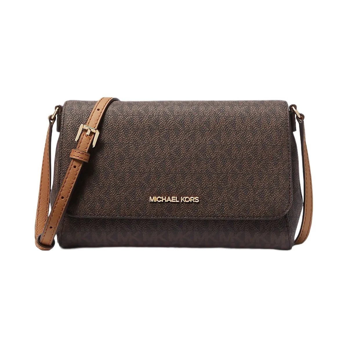 Michael Kors Medium Logo Convertible Crossbody Bag Brown - HypeFly India View 1