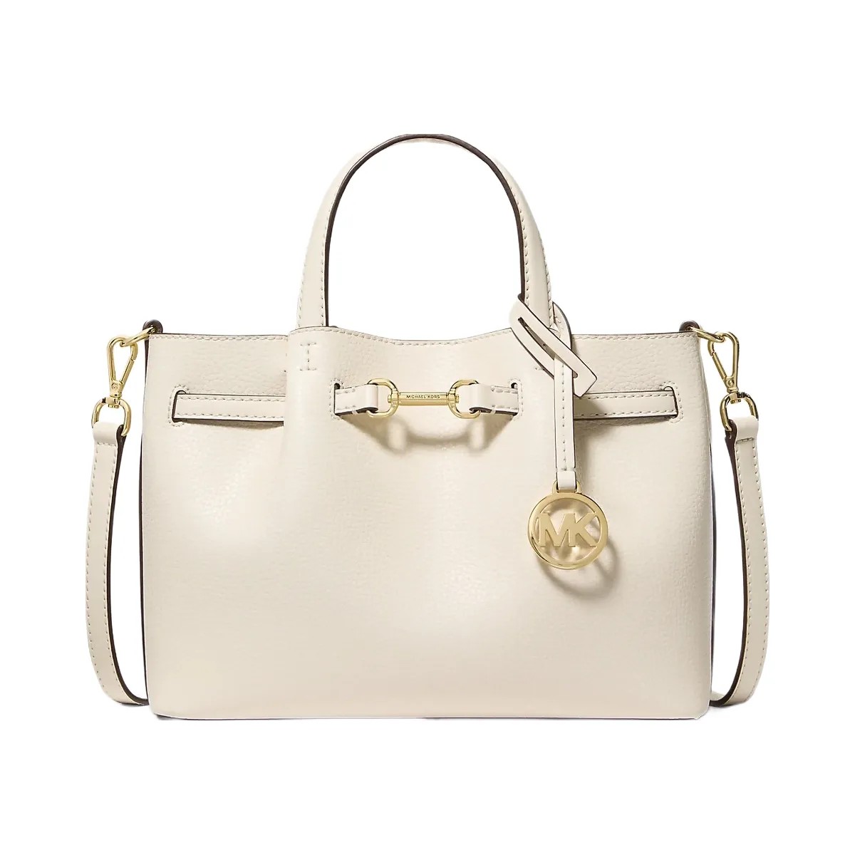 Michael Kors Carson Small Pebbled Leather Satchel Lt Cream - HypeFly India View 1
