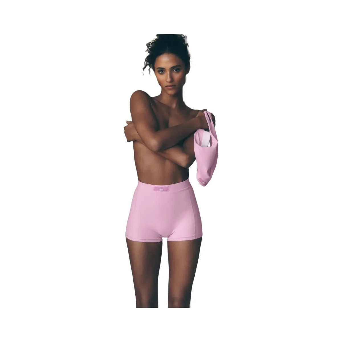 Alo Women's soft Sincere Micro Short - Candy Heart Pink - HypeFly India View 6