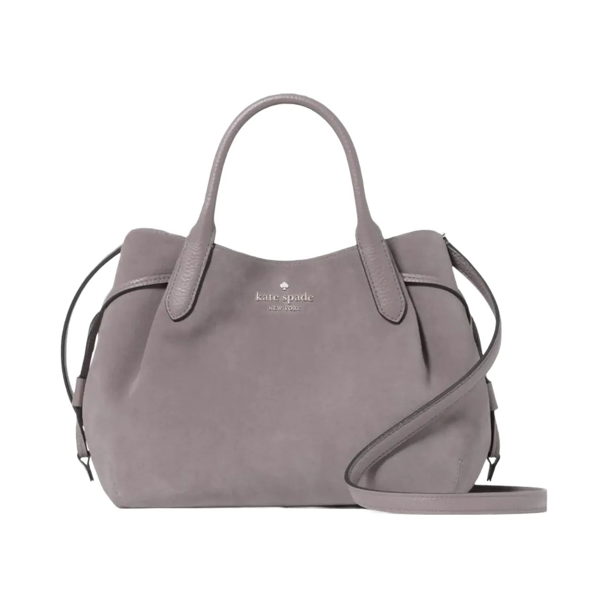 Kate Spade Dumpling Suede Small Satchel Hare Grey - HypeFly India View 1