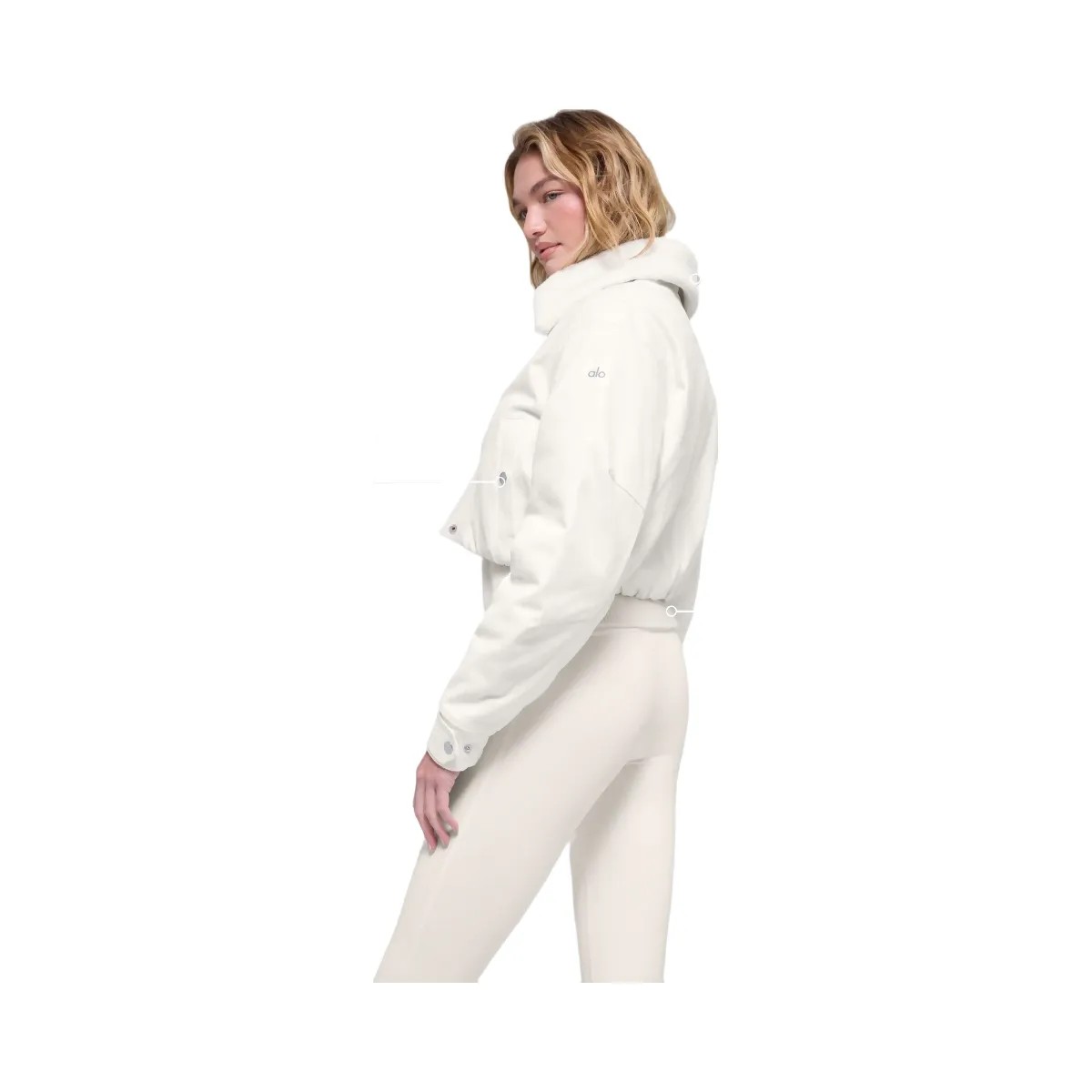 Alo Women's Navigator Jacket - Ivory - HypeFly India View 2