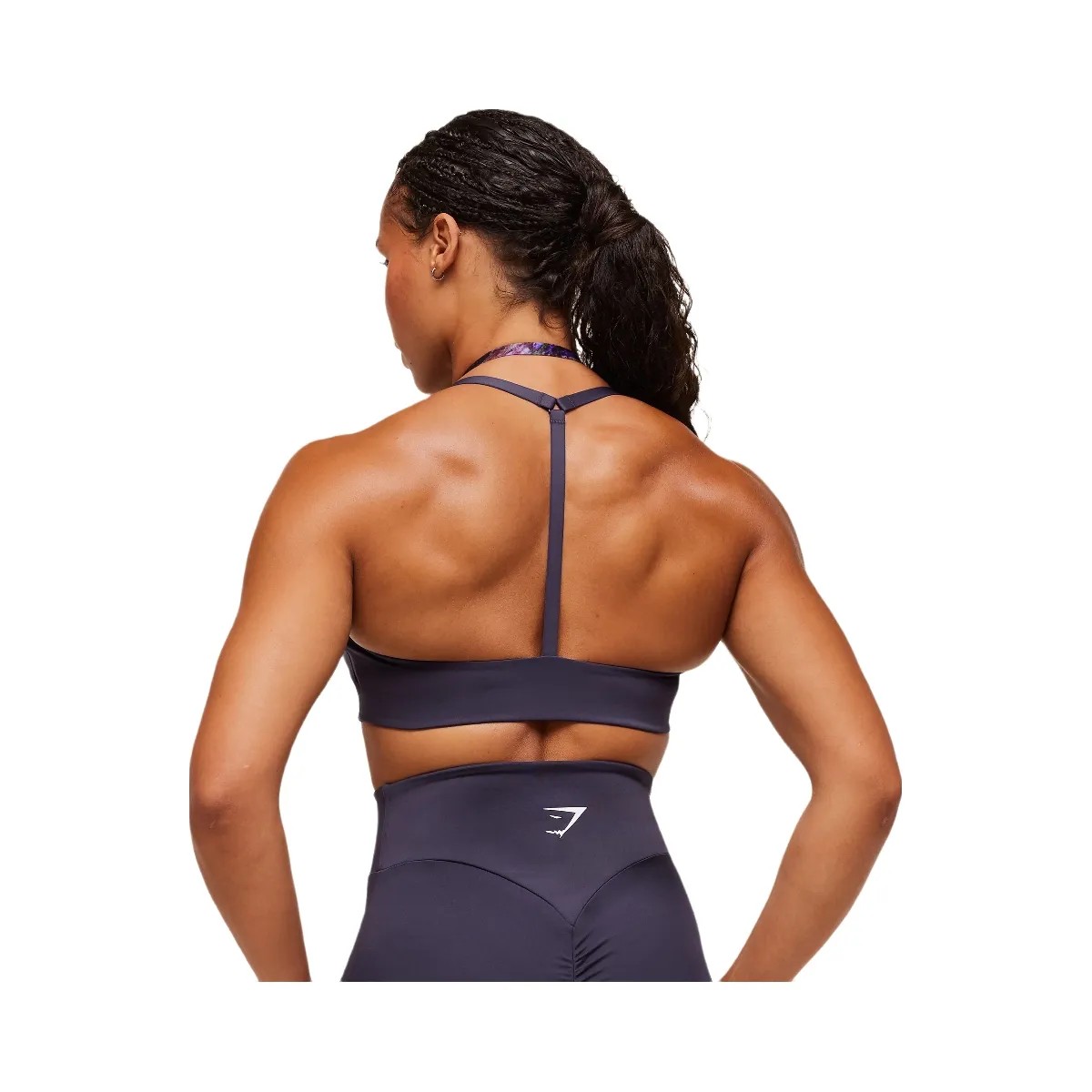 Gymshark Reps T Back Sports Bra - Midnight Purple/Morning Blue - HypeFly India View 2