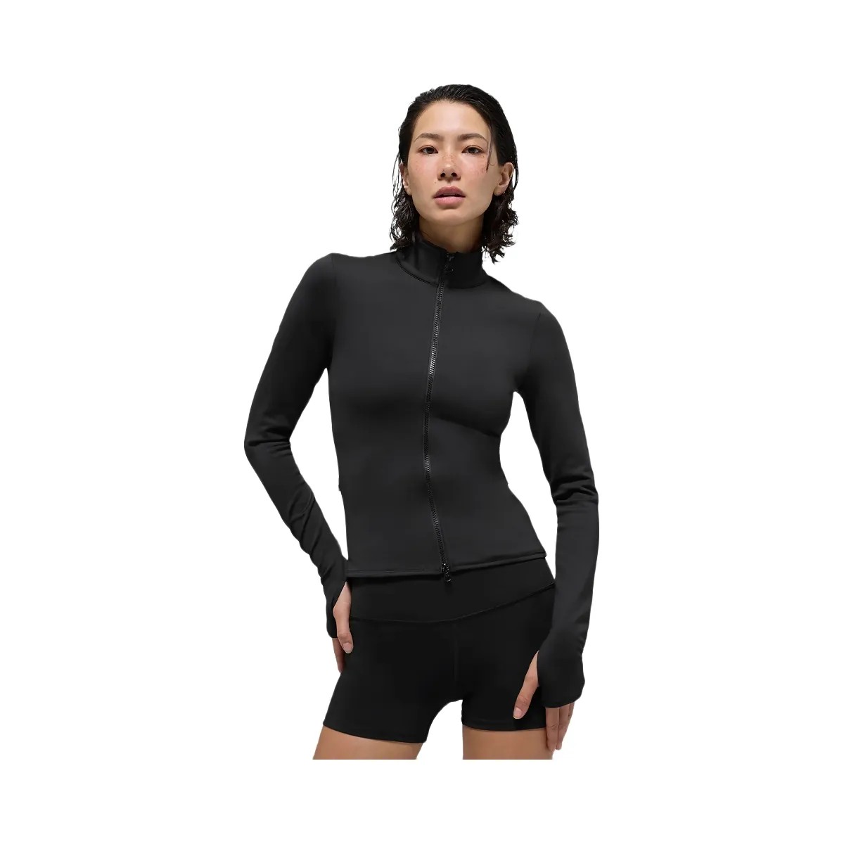 Alo Women's Airlift Winter Warm Radiant Full-Zip Jacket - Black - HypeFly India View 1
