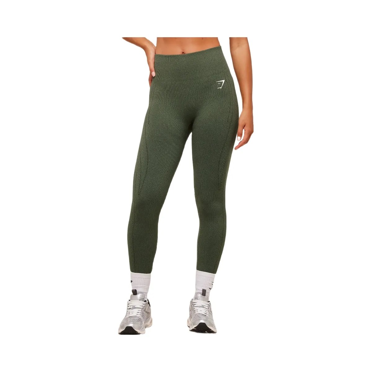 Gymshark VItal Warm Leggings - Base Green/Marl - HypeFly India View 1