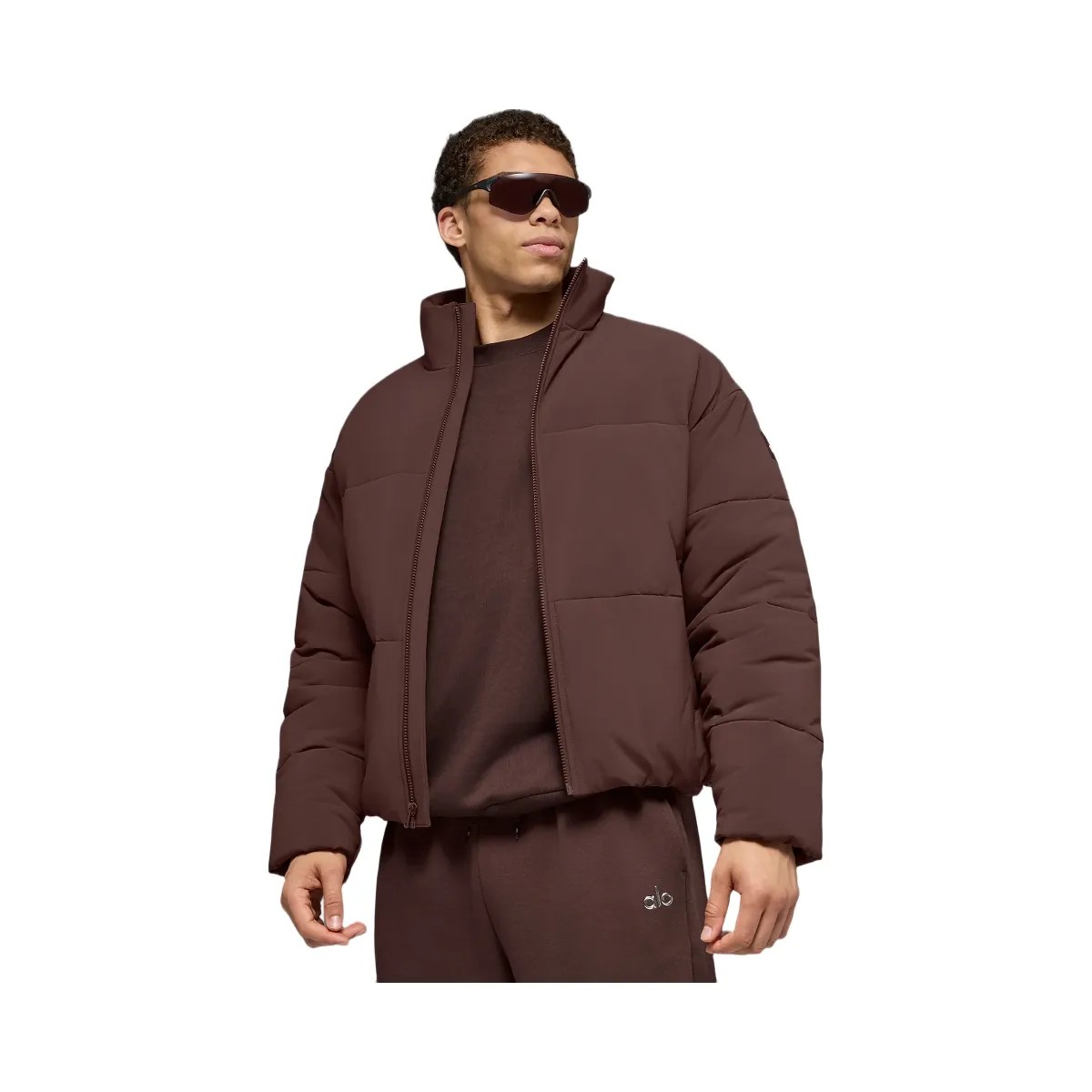 Alo Men's Stretch Woven Street Puffer - Brownstone - HypeFly India View 2
