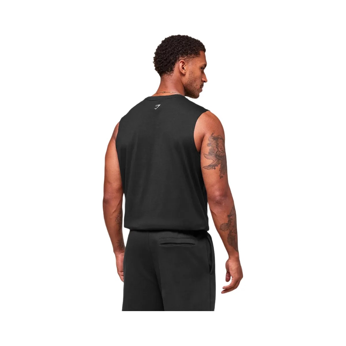 Gymshark Worn Graphic Tank - Black - HypeFly India View 2