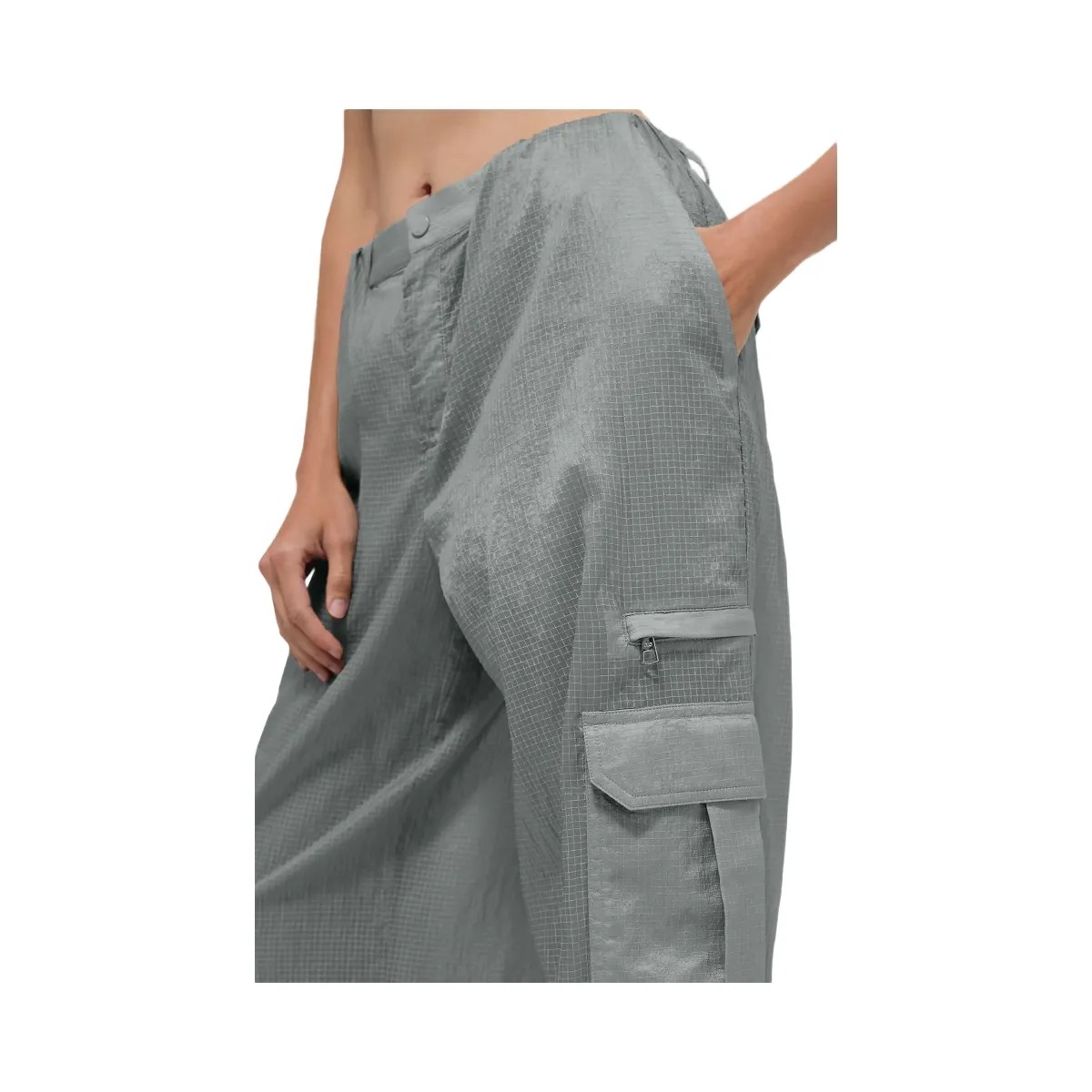 Alo Women's Sheer Game Time Wide Leg Jogger - Lunar Grey - HypeFly India View 2