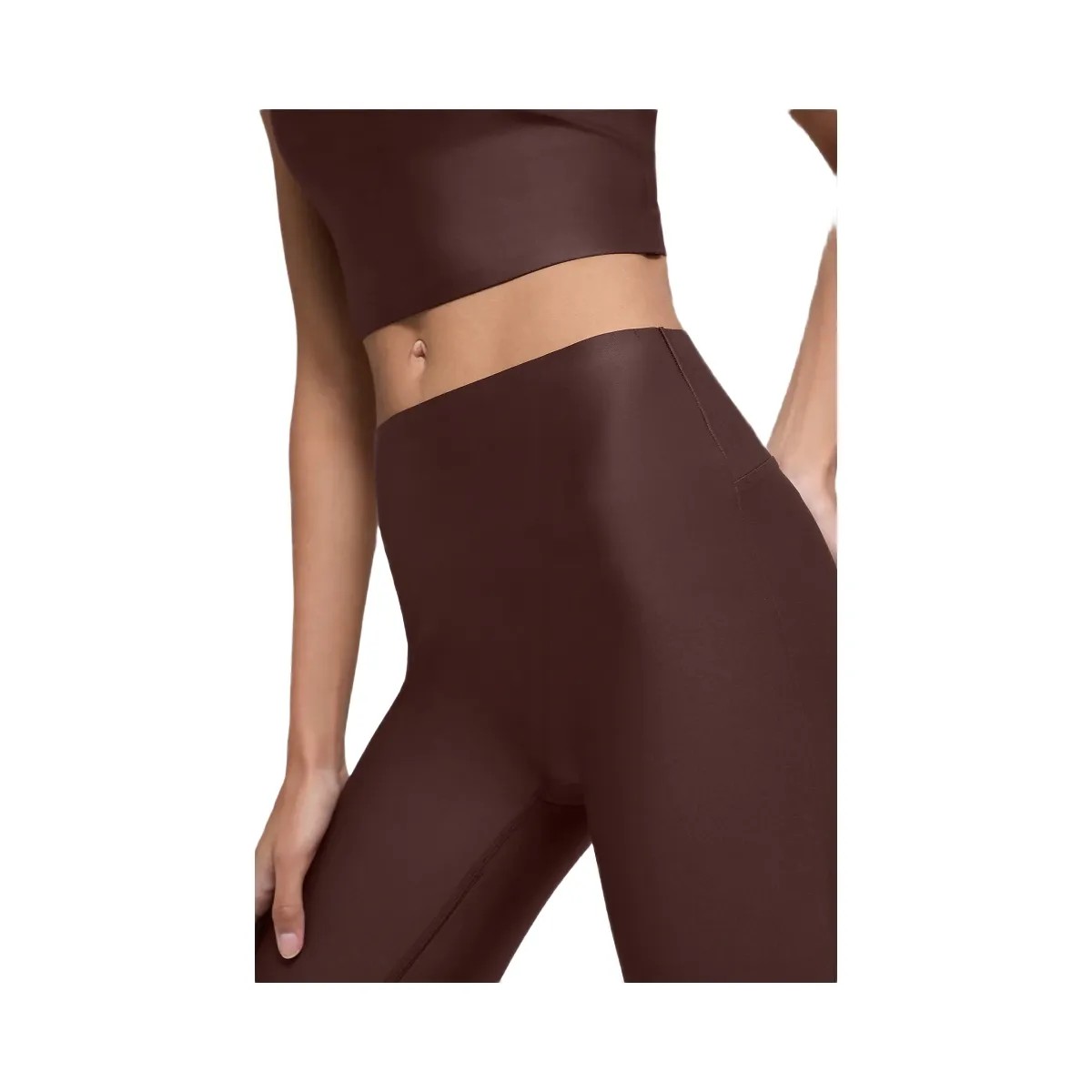 Alo Women's Airlift High-Waist Sleek Legging - Brownstone - HypeFly India View 2