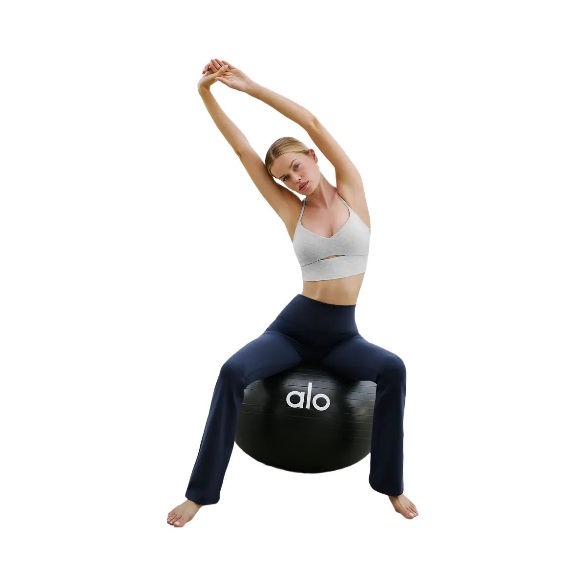 Alo Women's Airbrush High-Waist 7/8 Bootcut Legging - Navy - HypeFly India View 6