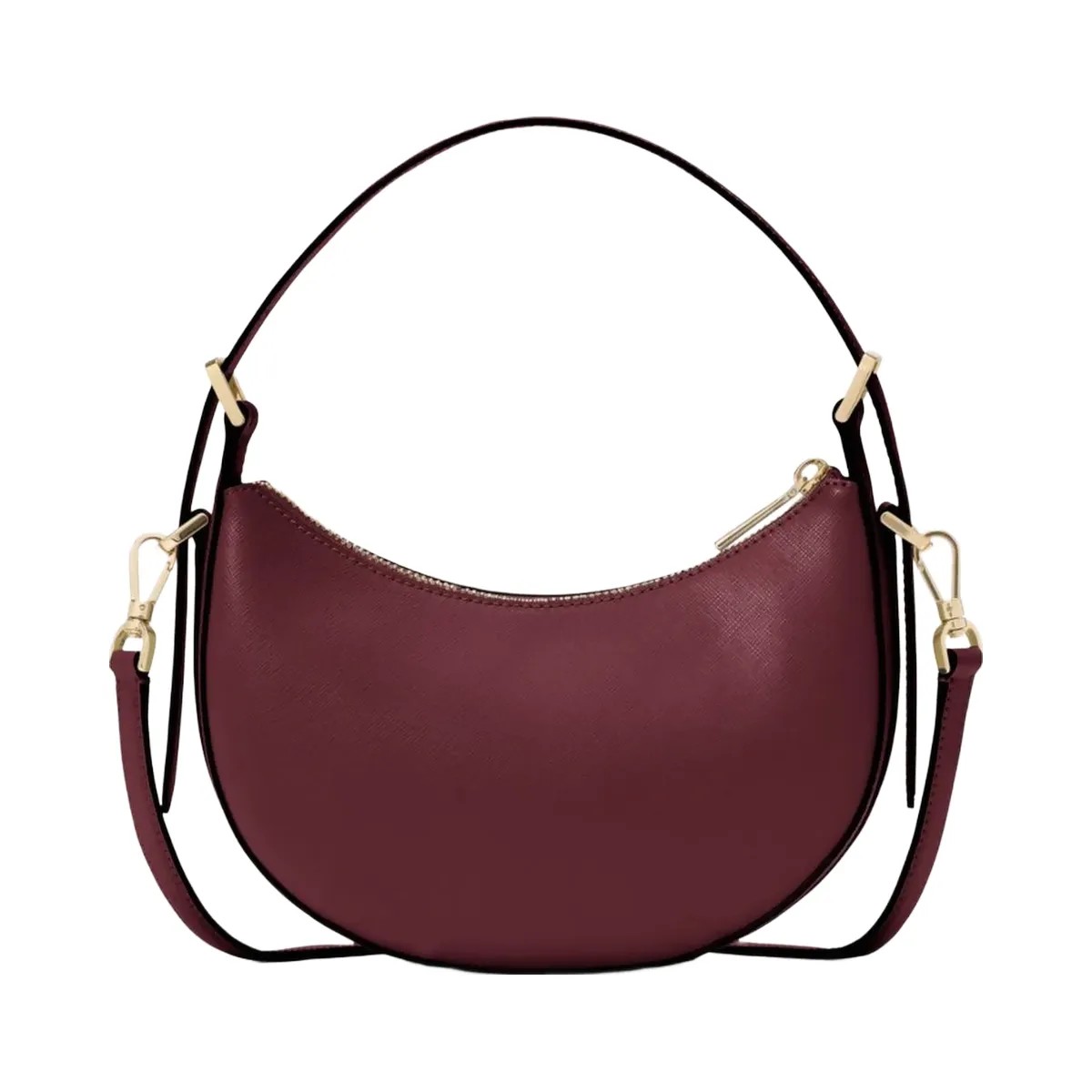 Kate Spade Nova Floral Applique Crescent Shoulder Bag Dark Merlot - HypeFly India View 5