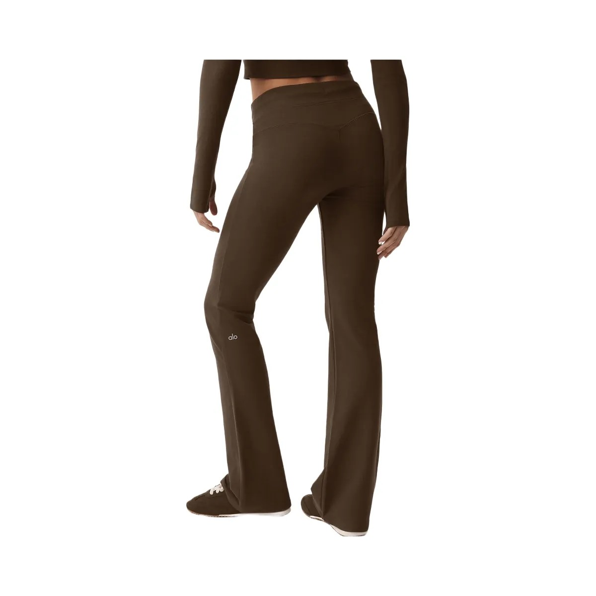 Alo Women's Sway Bootcut Sweatpant - Espresso - HypeFly India View 1