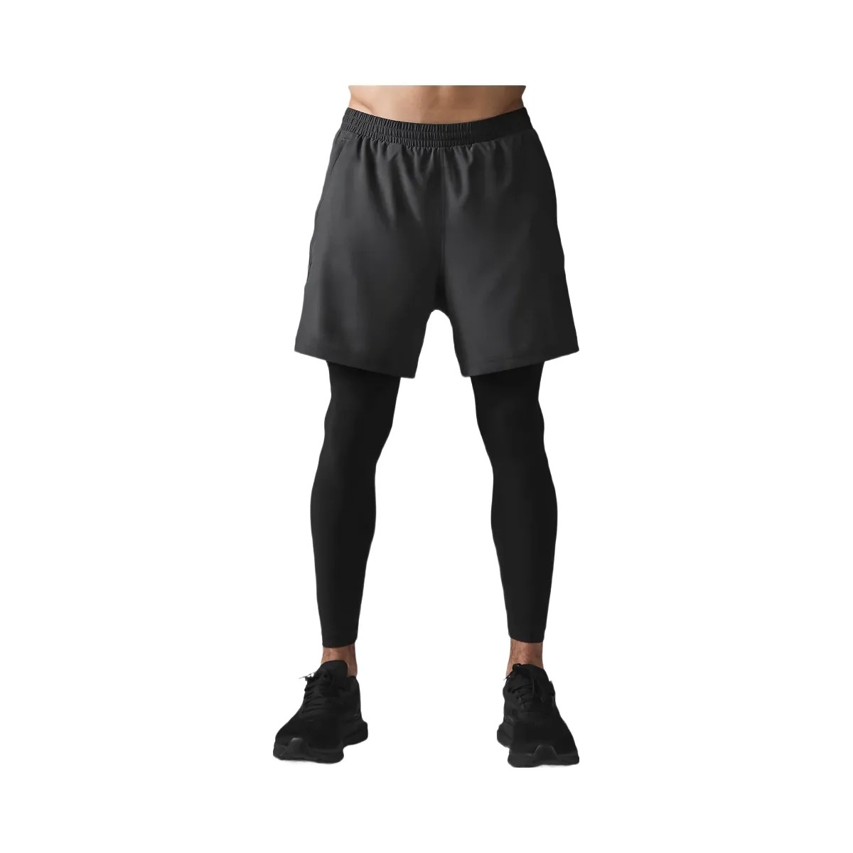 Alo Men's 5" Revival 2-in-1 Pant - Anthracite/Black - HypeFly India View 1