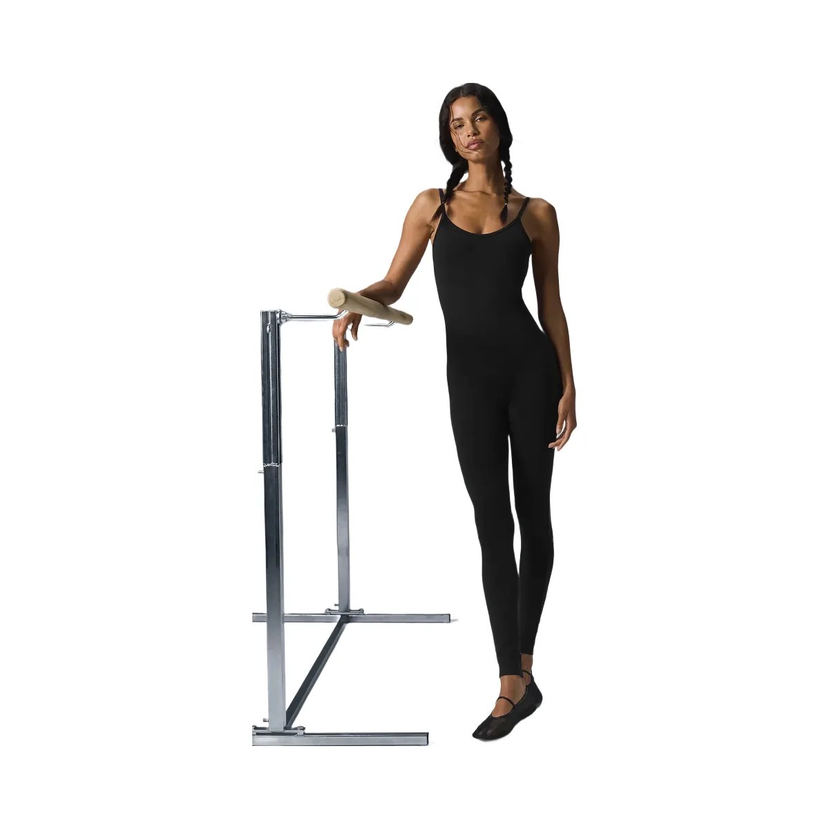 Alo Women's Airbrush One And Done Onesie - Black - HypeFly India View 1